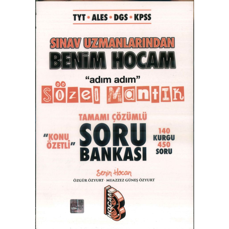 SINAV UZMANLARINDAN ADIM ADIM SÖZEL MANTIK ÇÖZÜMLÜ SORU BANKASI