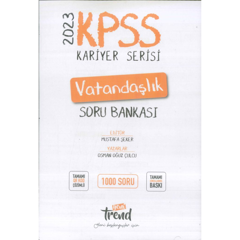 KARİYER SERİSİ VATANDAŞLIK SORU BANKASI