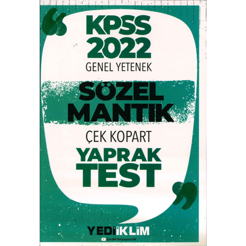 SÖZEL MANTIK ÇEK KOPART YARAK TEST