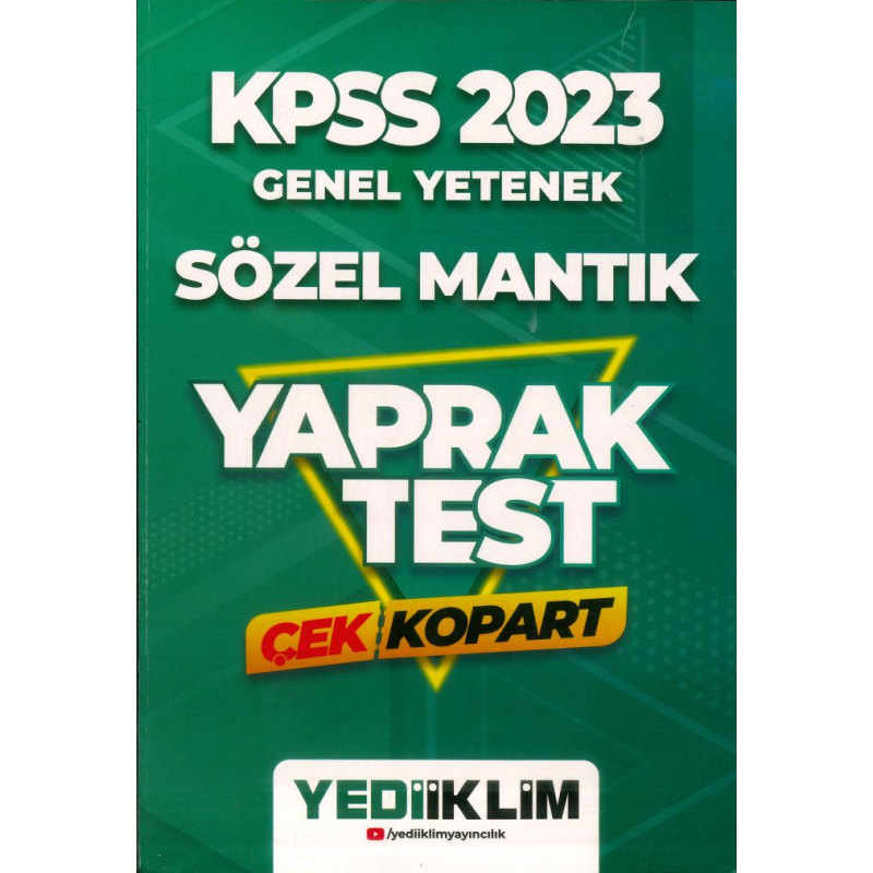 SÖZEL MANTIK ÇEK KOPART YAPRAK TEST