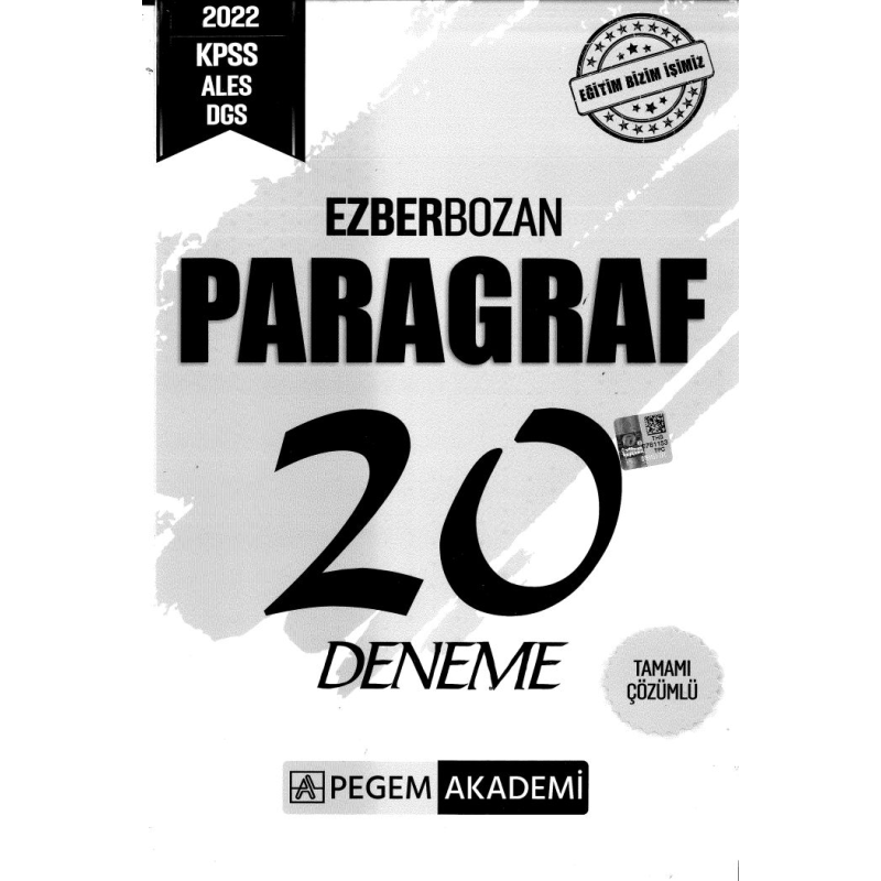 EZBERBOZAN PARAGRAF 20 DENEME ÇÖZÜMLÜ