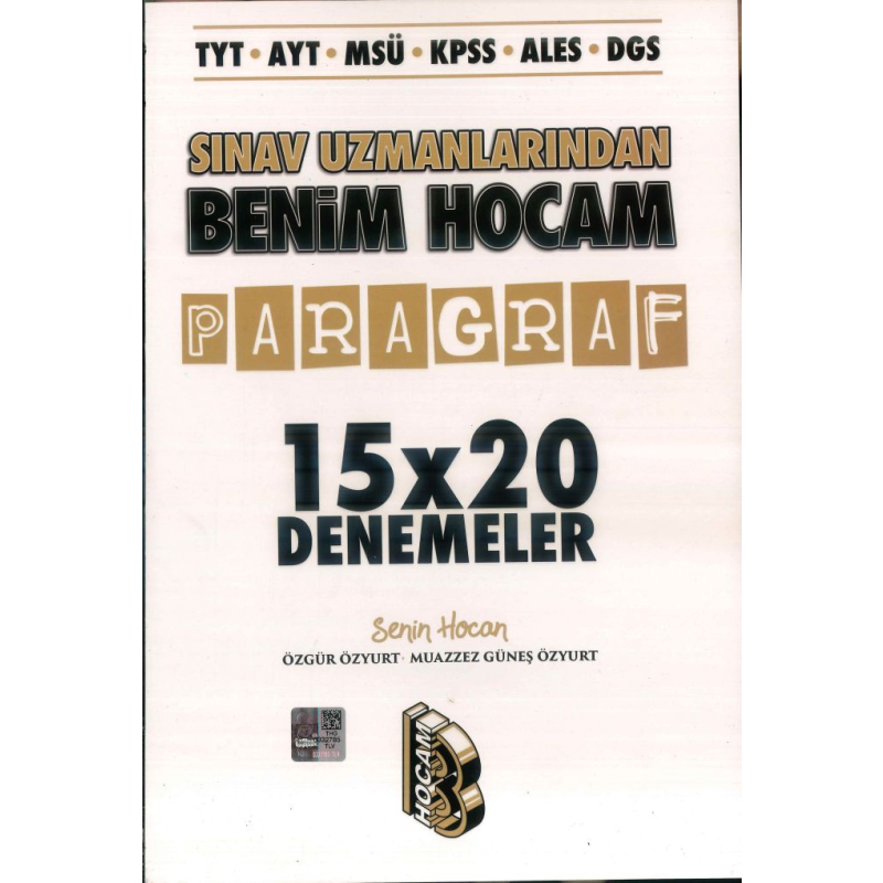SINAV UZMANINDAN PARAGRAF 15*20 DENEMELER