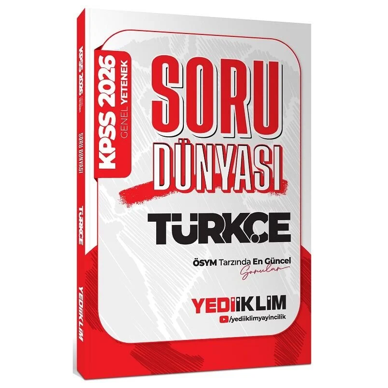 2026 KPSS Genel Yetenek Türkçe Soru Dünyası Yediiklim Yayınları