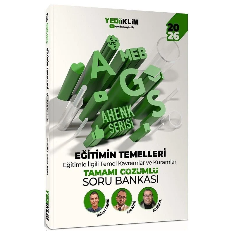 2026 MEB-AGS Eğitimin Temelleri Soru bankası Çözümlü Ahenk Serisi Yediiklim Yayınları