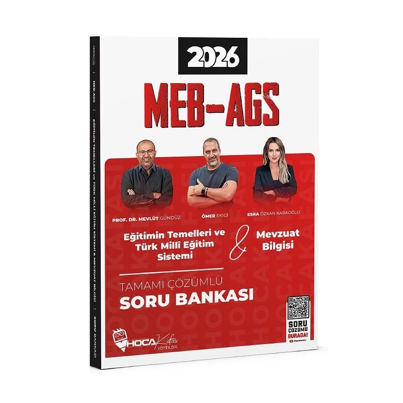 2026 MEB-AGS Eğitimin Temelleri ve Türk Milli Eğitim Sistemi, Mevzuat Bilgisi Soru Bankası Çözümlü Hoca Kafası Yayınları