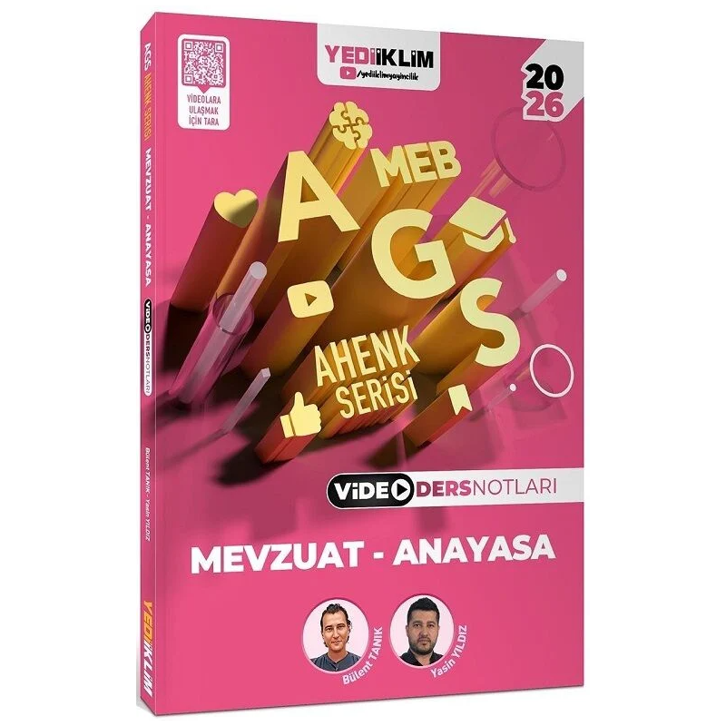 2026 MEB-AGS Mevzuat Anayasa Video Ders Notları Ahenk Serisi Yediiklim Yayınları