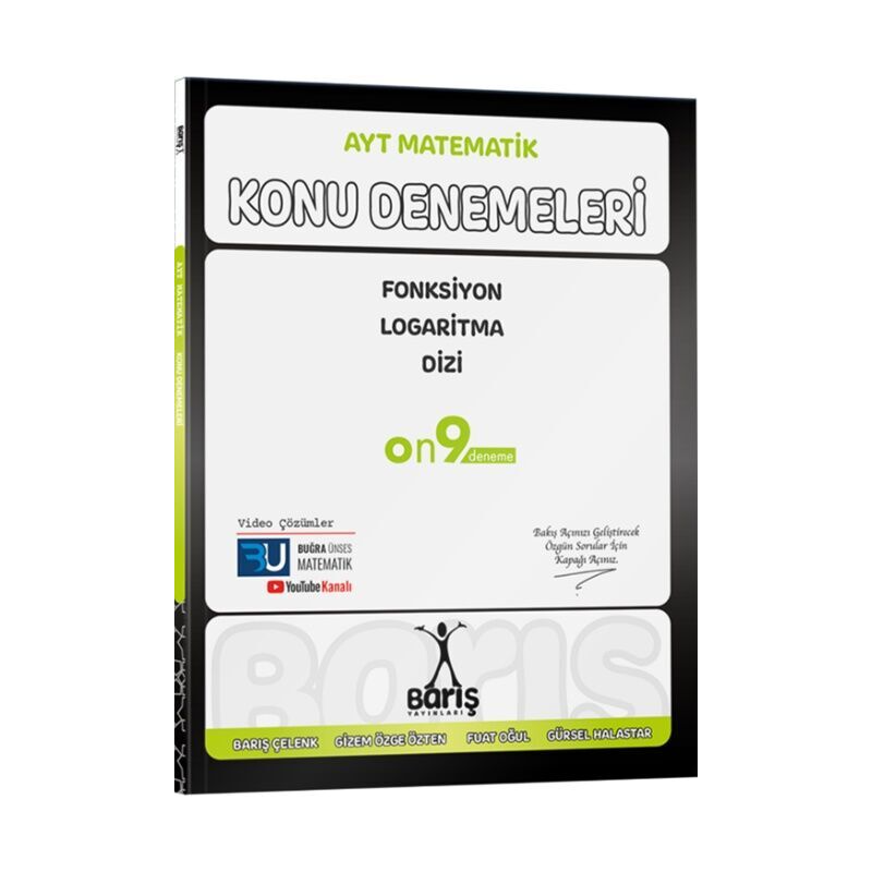 AYT Matematik Fonksiyon Logaritma Dizi Konu Denemeleri Barış Yayınları