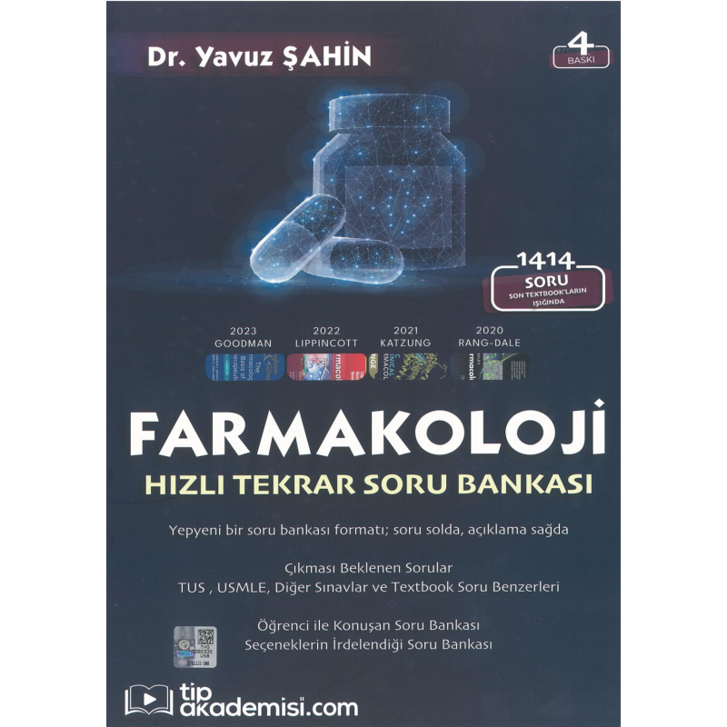 Farmakoloji Hızı Tekrar Soru Bankası Tıp Akademisi