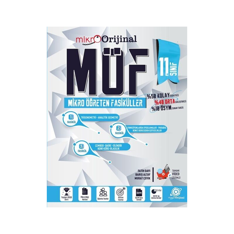Mikro 11. Sınıf Matematik MÖF Mikro Öğreten Fasiküller Orijinal Yayınları
