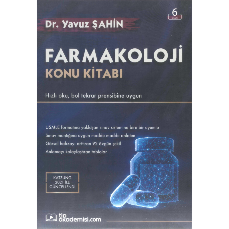 Farmakoloji Konu Kitabı Dr. Yavuz Şahin Tıp Akademisi