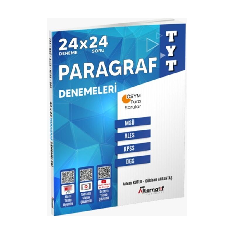 Alternatif Yayınları TYT Paragraf 24 x 24 Deneme