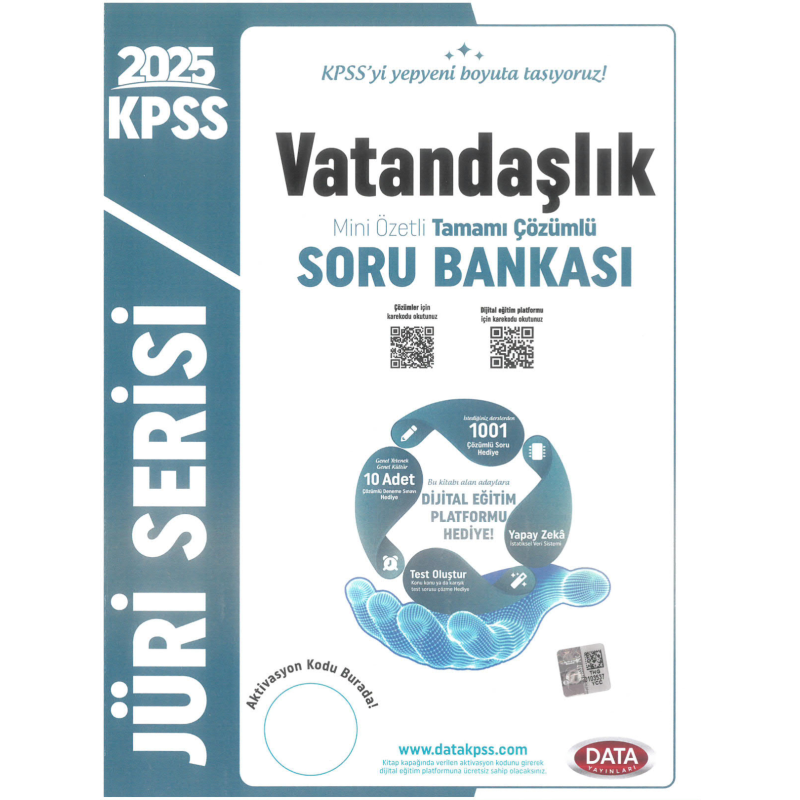 2025 KPSS Vatandaşlık Jüri Serisi Mini Özetli Tamamı Çözümlü Soru Bankası Data Yayınları