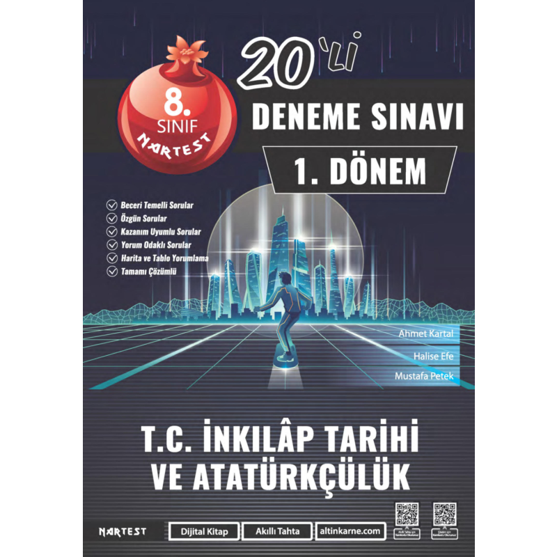 8. Sınıf 1. Dönem Mod 20 T.C. İnkılap Tarihi Ve Atatürkçülük Deneme Sınavı Nartest Yayınları