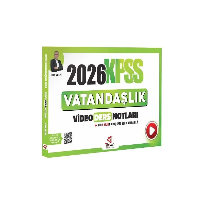 2026 KPSS Vatandaşlık Video Ders Notu Tekrar Akademi Yayınları