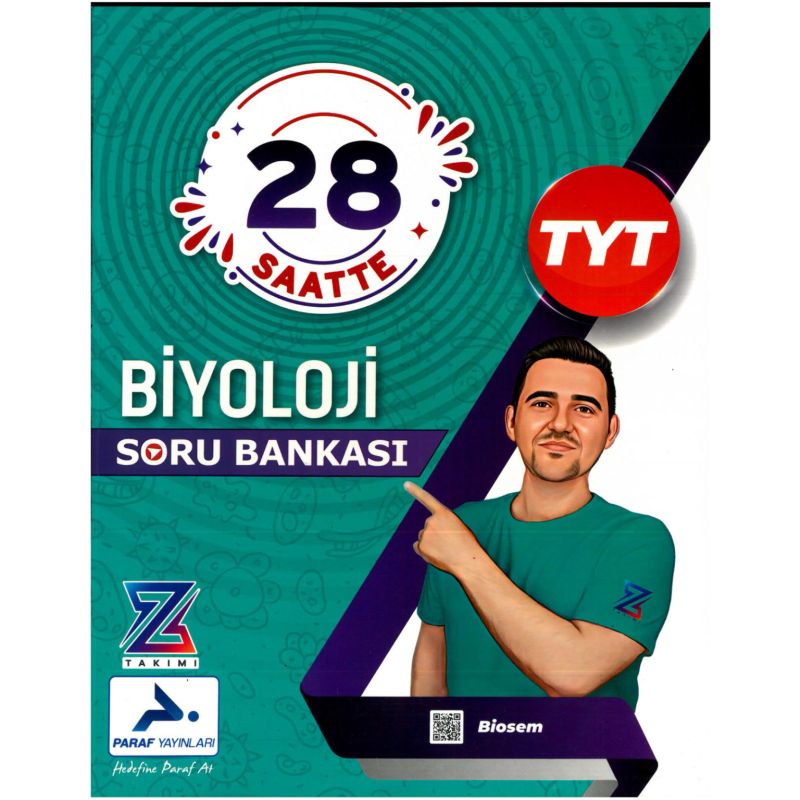 TYT 28 Saatte Biyoloji Soru Bankası PRF Paraf Yayınları