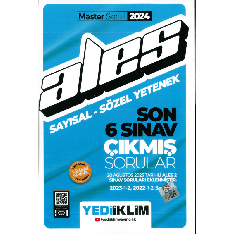 ALES SAYISAL SÖZEL YETENEK SON 6 SINAV ÇIKMIŞ SORULAR