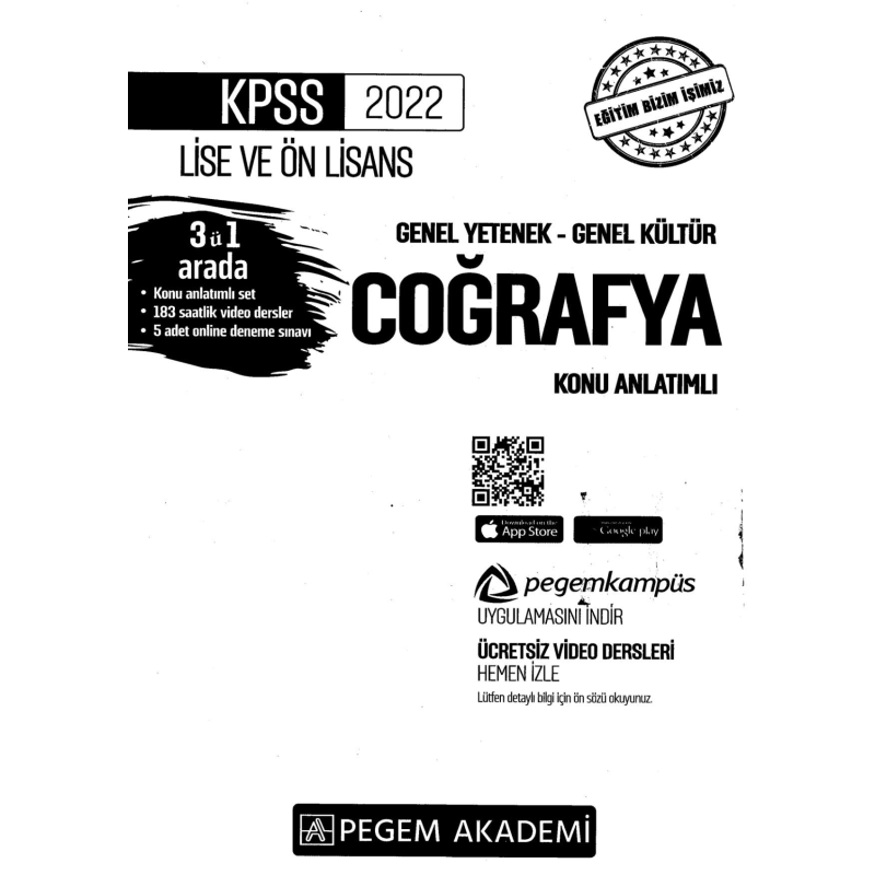 2022 KPSS LİSE VE ÖNLİSANS COĞRAFYA KONU ANLATIMI