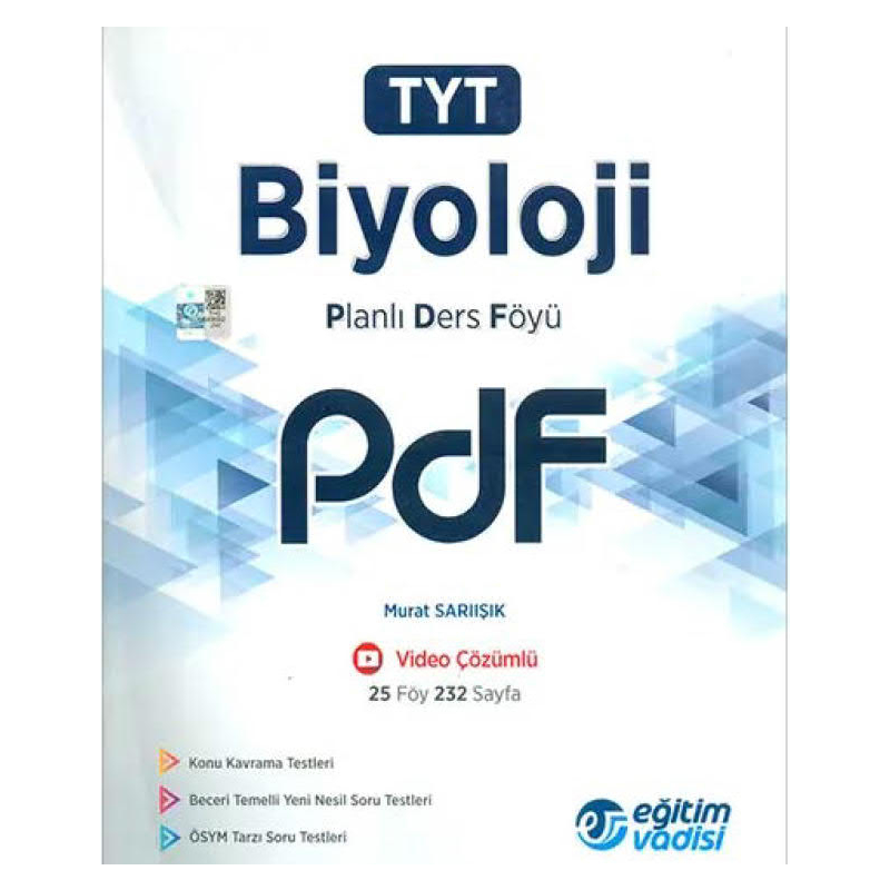 TYT Biyoloji Planlı Ders Föyü PDF Eğitim Vadisi Yayınları