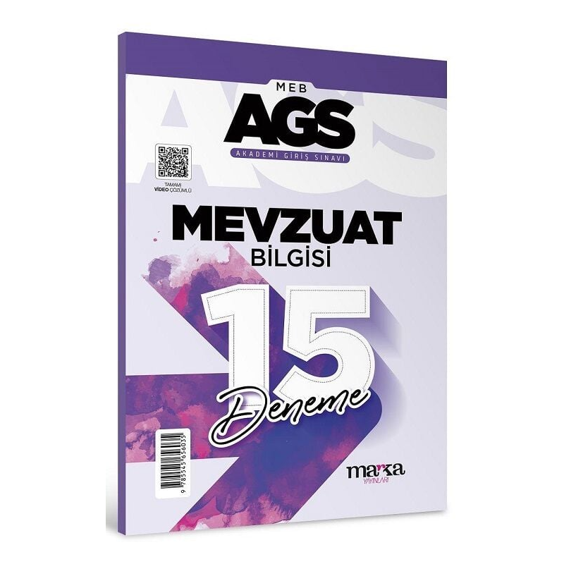2025 MEB AGS Mevzuat Bilgisi 15 Deneme Tamamı Video Çözümlü Marka Yayınları