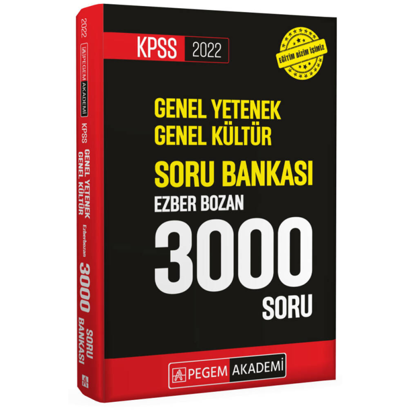 2022 KPSS Genel Yetenek Genel Kültür Soru Bankası Ezber Bozan 3000 Soru