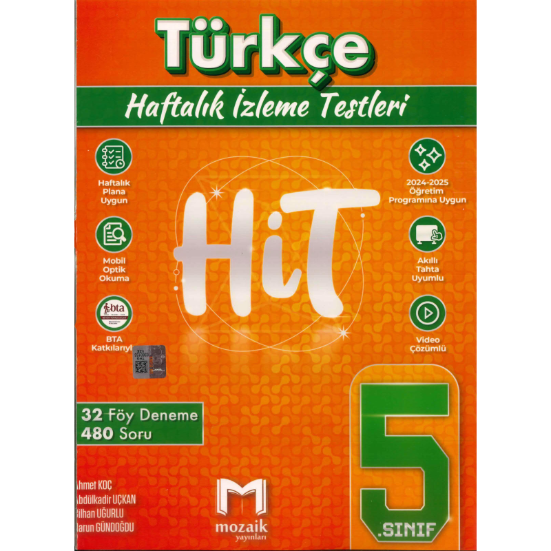 5. Sınıf Türkçe HİT 32 Deneme Mozaik Yayınları