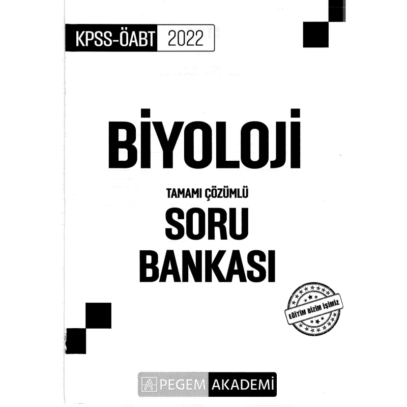 BİYOLOJİ TAMAMI ÇÖZÜMLÜ SORU BANKASI