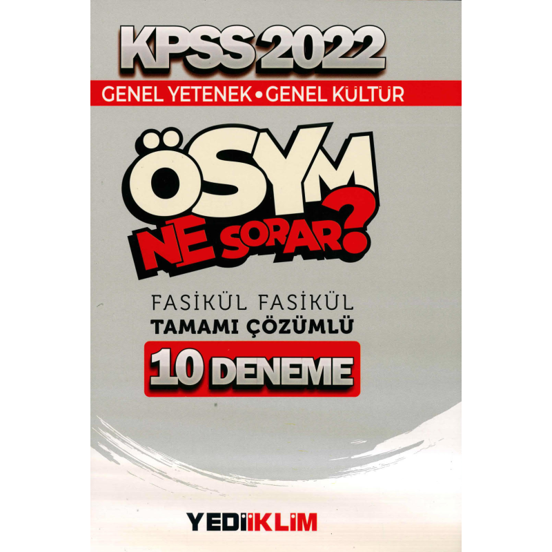 10LU DENEME ÖSYM NE SORAR TÜM DERSLER ÇÖZÜMLÜ