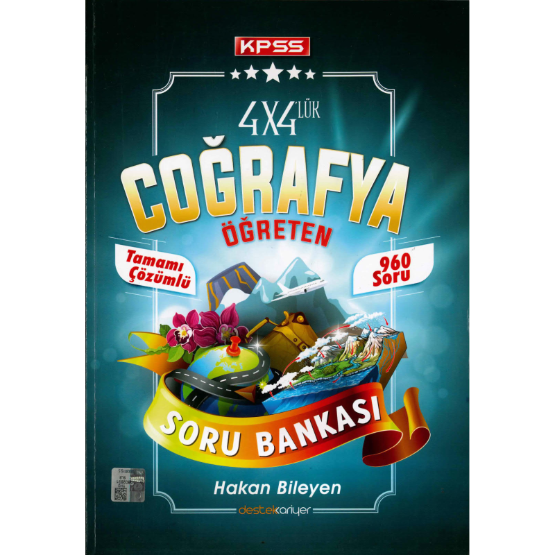 4x4 lük DESTEK COĞRAFYA TAMAMI ÇÖZÜMLÜ SORU BANKASI 960 SORU