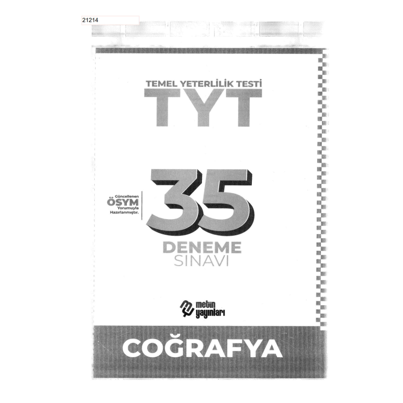 TYT Coğrafya 35 Deneme Sınavı