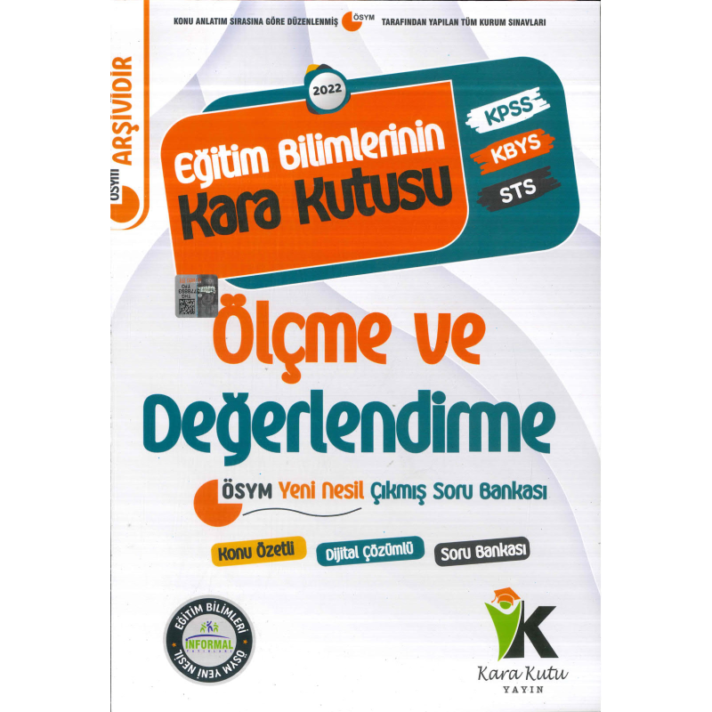 ÖLÇME VE DEĞERLENDİRME KONU ÖZETLİ DİJİTAL ÇÖZ. SORU BANKASI