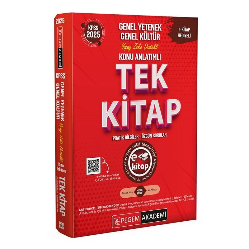 2025 KPSS Genel Yetenek Genel Kültür Konu Anlatımlı Tek Kitap Pegem Akademi Yayıncılık