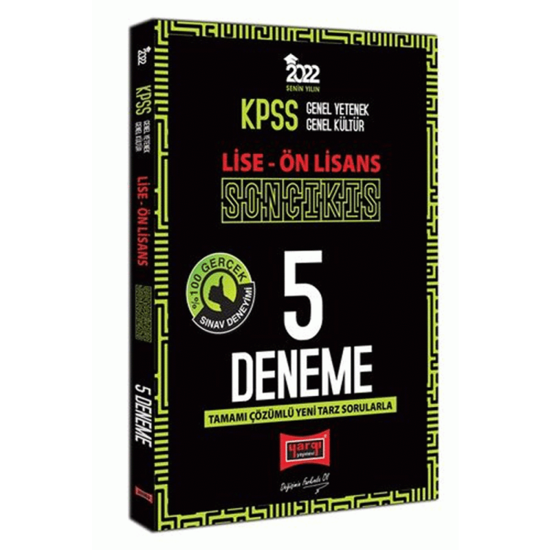 KPSS GY GK Lise Ön Lisans Son Çıkış Tamamı Çözümlü 5 Deneme