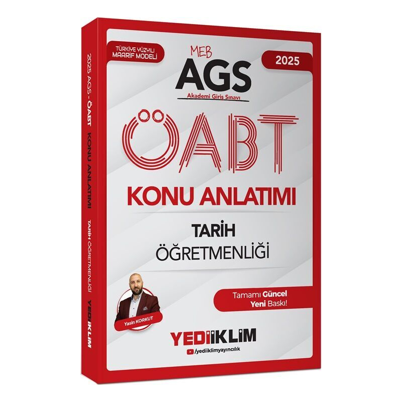 2025 MEB AGS ÖABT Tarih Öğretmenliği Konu Anlatımı Yediiklim Yayınları