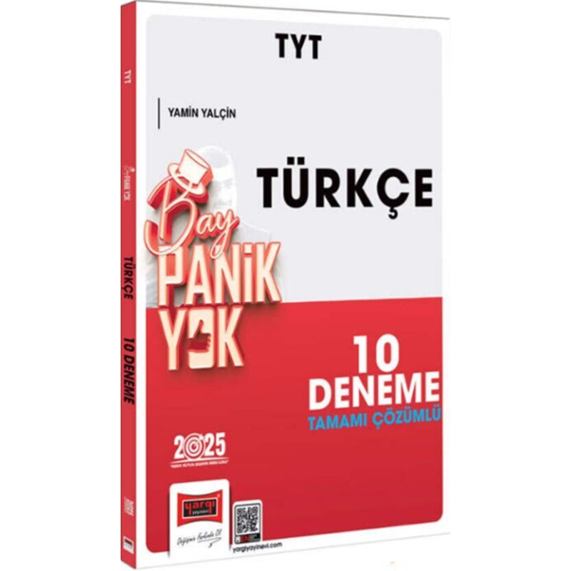 2025 TYT Tamamı Çözümlü Panik Yok Türkçe 10 Deneme Yargı Yayınları