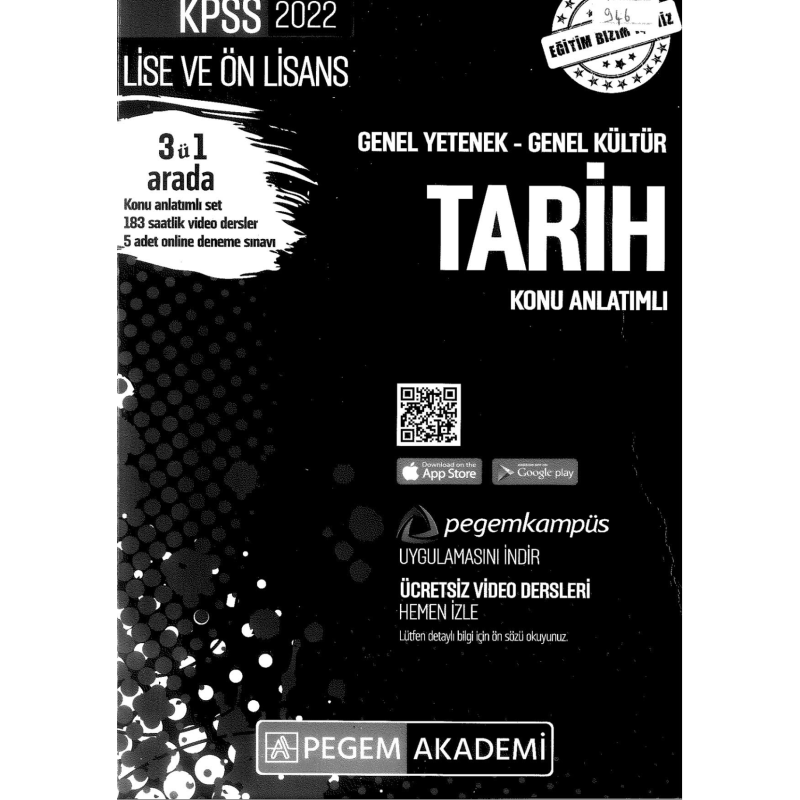 2022 KPSS LİSE VE ÖNLİSANS TARİH KONU ANLATIMI