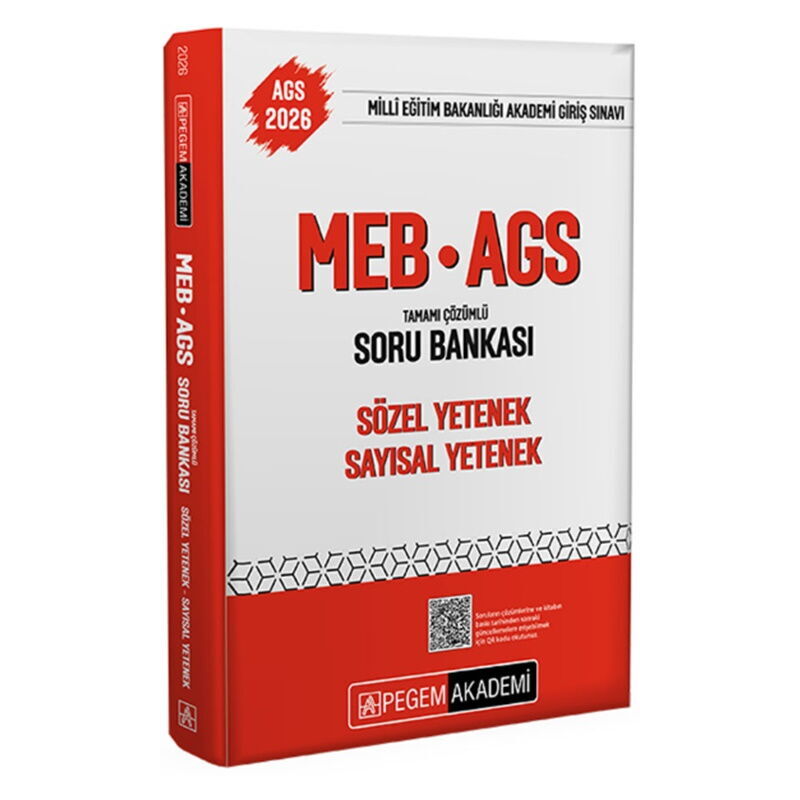 2026 MEB-AGS Soru Bankası Tamamı Çözümlü Sözel Yetenek Sayısal Yetenek Pegem Akademi Yayıncılık