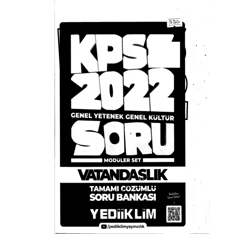 2022 KPSS GY GK VATANDAŞLIK Soru Bankası MODÜLER