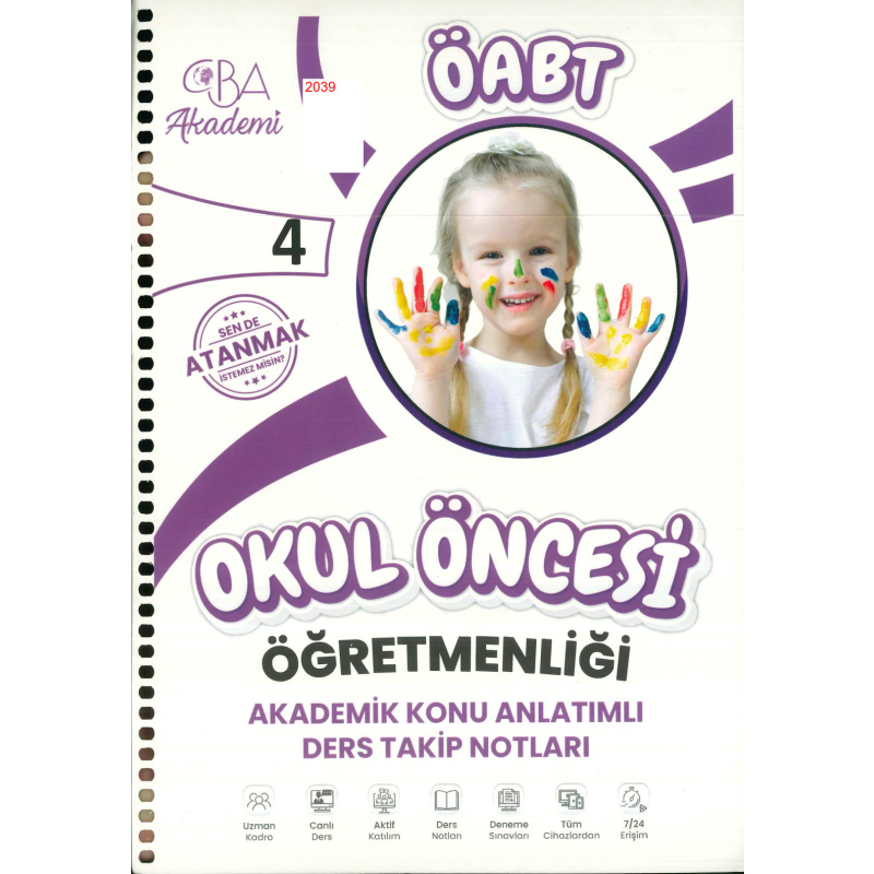 ÖABT OKUL ÖNCESİ ÖĞRETMENLİĞİ AKADEMİK KONU ANLATIMLI DERS TAKİP NOTLARI 4. KİTAP