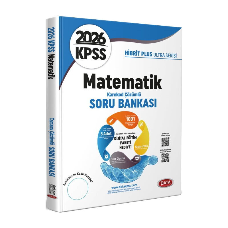 2026 KPSS Matematik Hibrit Plus Ultra Serisi Karekod Çözümlü Soru Bankası Data Yayınları