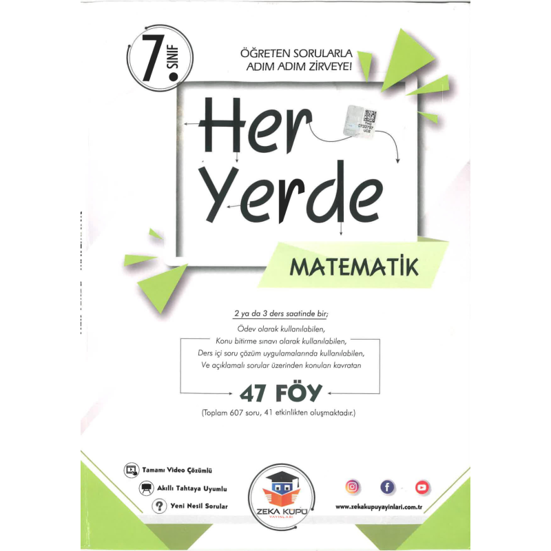 7. Sınıf Her Yerde Matematik Soru Bankası Zeka Küpü Yayınları