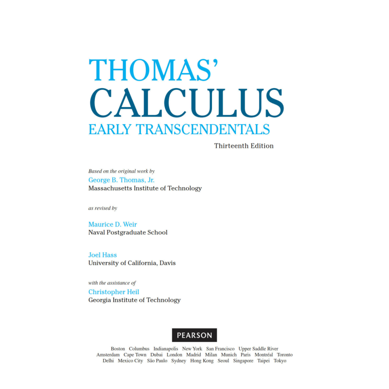 THOMAS CALCULUS (13. BASKI)