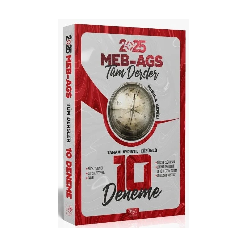 2025 MEB-AGS Tüm Dersler 10 Deneme Çözümlü CBA Yayınları