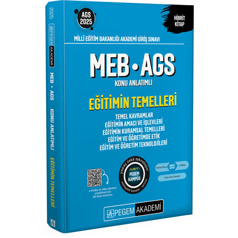 2025 MEB-AGS Eğitimin Temelleri Konu Anlatımlı Pegem Yayınları