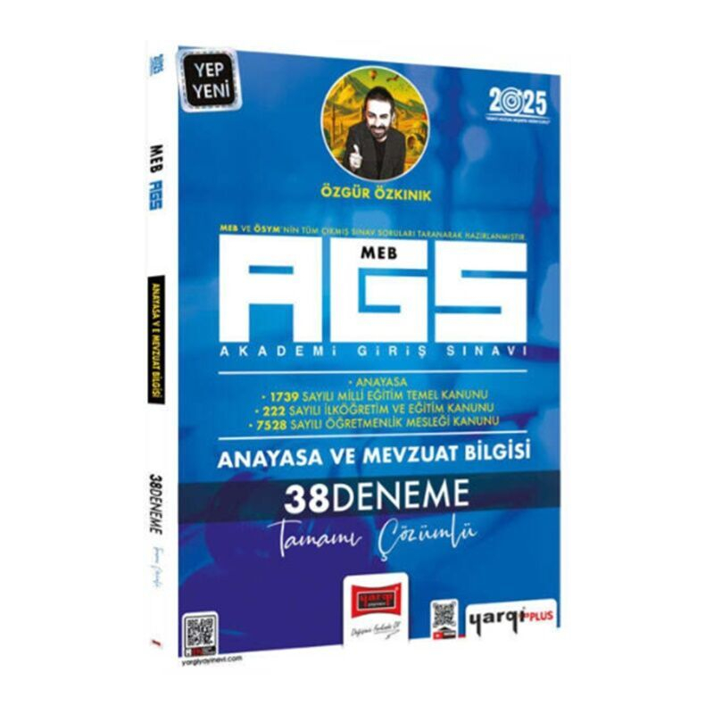 2025 MEB-AGS Anayasa ve Mevzuat Bilgisi Tamamı Çözümlü 38 Deneme Yargı Yayınları