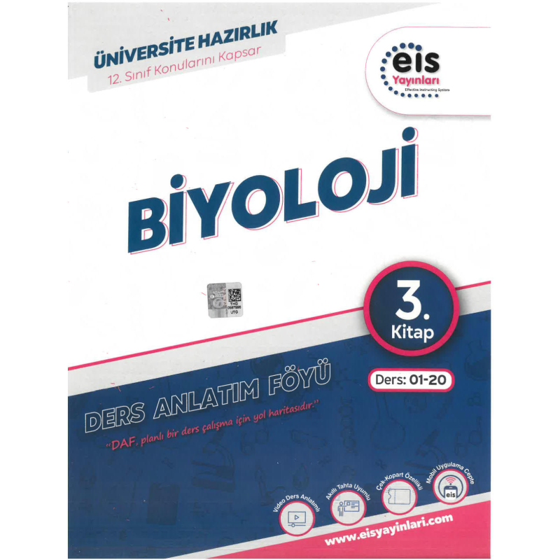 TYT AYT Biyoloji Ders Anlatım Föyü 3. Kitap Eis Yayınları Ders: 01-20 12. Sınıf Konularını Kapsar