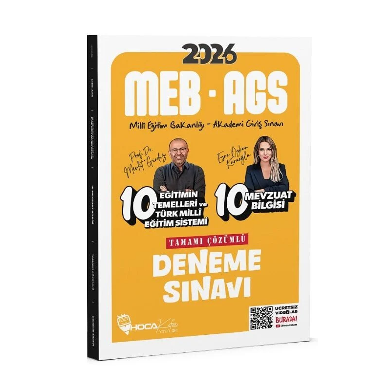 2026 MEB AGS Eğitimin Temelleri ve Türk Milli Eğitim Sistemi Mevzuat Bilgisi 10-10 Deneme Hoca Kafası