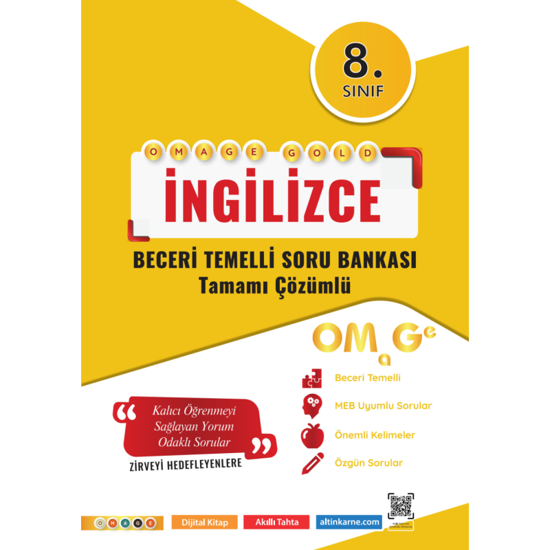 8.Sınıf İngilizce Motivasyon Soru Bankası Omage Yayınları