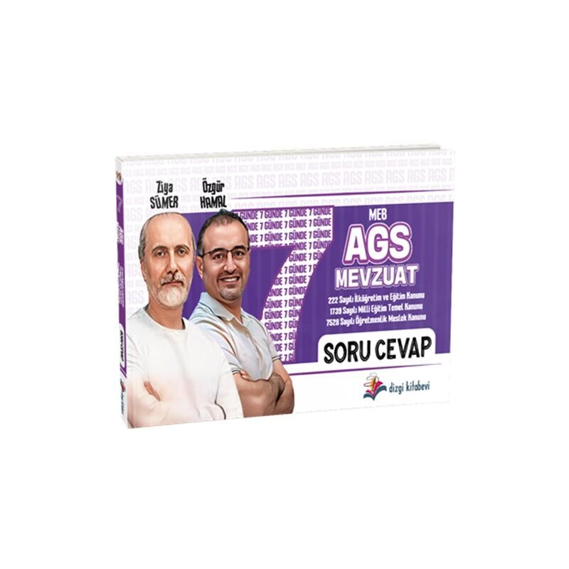 2025 MEB AGS 7 Günde Mevzuat Soru Cevap- Doğru Yanlış Boşluk Doldurma Defteri Dizgi Kitap