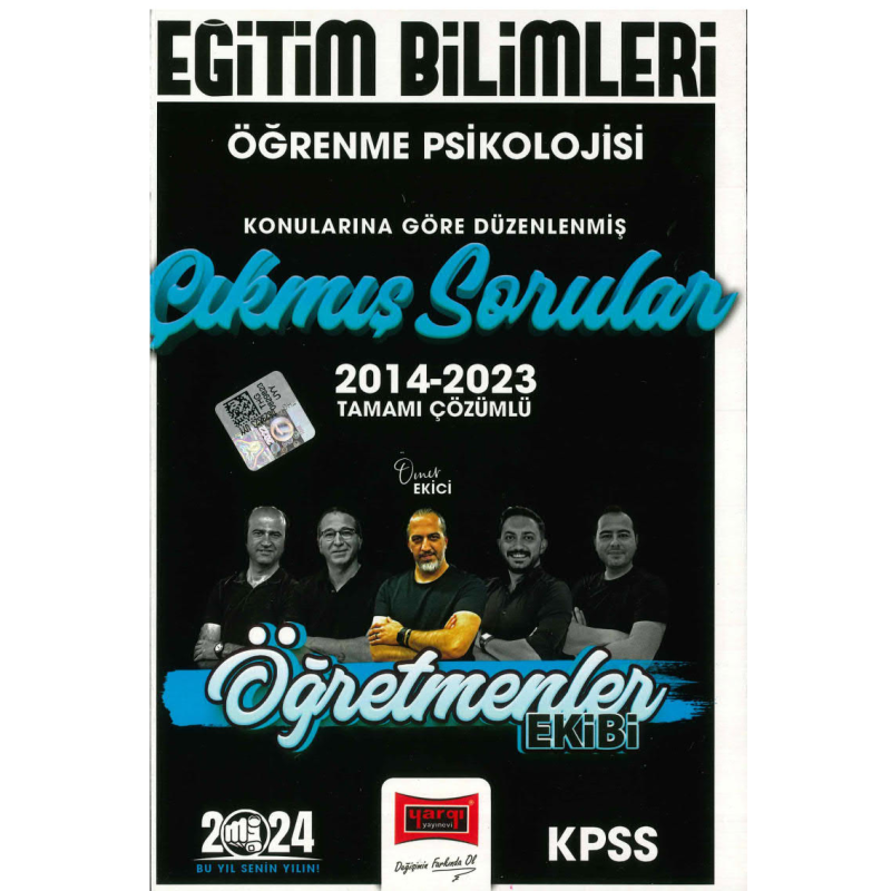 ÖĞRENME PSİKOLOJİSİ 2014-2023 TAMAMI ÇÖZÜMLÜ ÇIKMIŞ SORULAR (ÖĞRETMENLER EKİBİ)