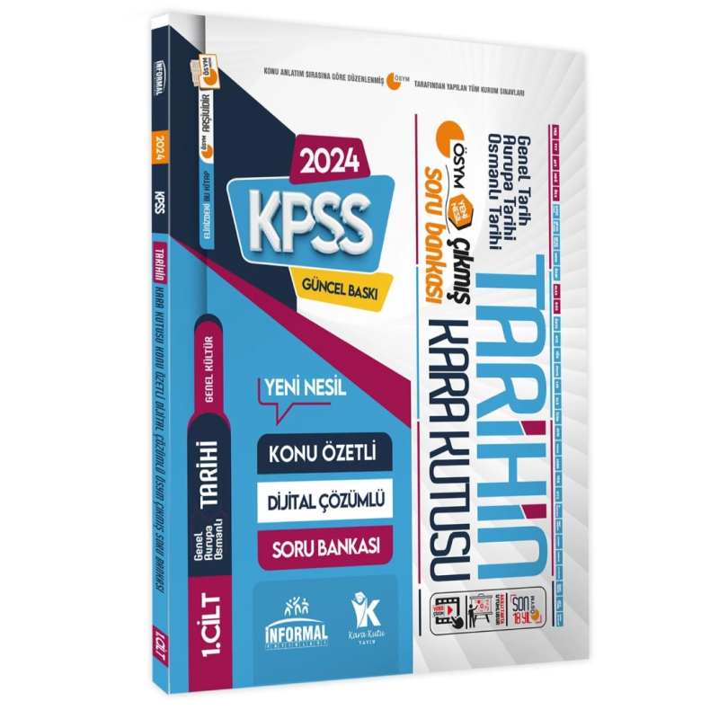 TARİHİN KARAKUTUSU ÇIKMIŞ SORU BANKASI 1. CİLT (GENEL TARİH- AVRUPA TARİHİ-OSMANLI TARİHİ)